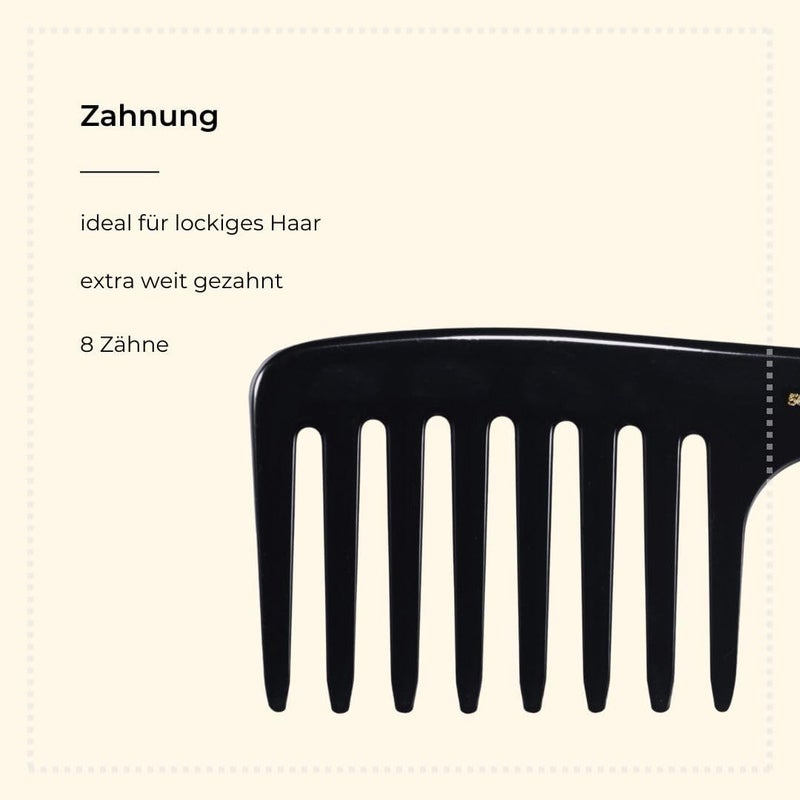Hercules Sägemann Magic Star Wide Tooth Comb - 9 Inches for Curly and Afro Hair - Image 3